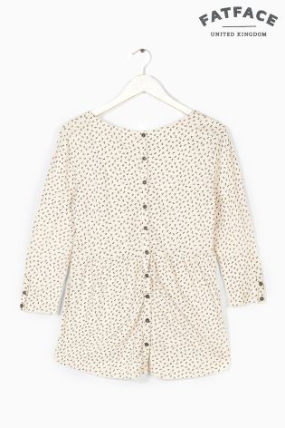 Fat Face Cream Ellen Seed Ditsy Blouse